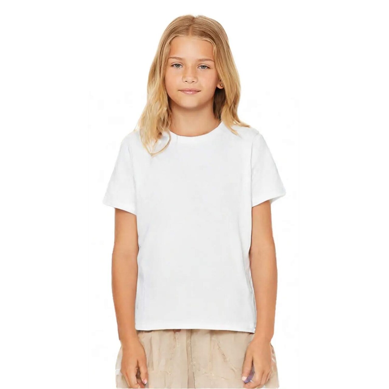 BELLA+CANVAS Youth Short Sleeve Crewneck Jersey Tee Soft Cotton Kids T-Shirt Lightweight School & Custom Print Shirt